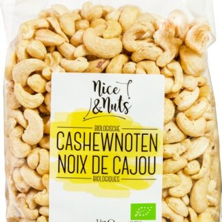 Cashewnoten ongebrand, 1 kilo. Nice & Nuts
