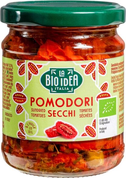 Zongedroogde tomaten in olie, 190 gram. La Bio Idea