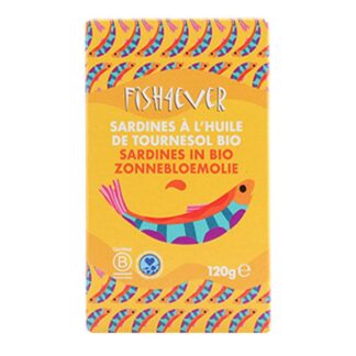 Sardines in zonnebloemolie, 120 gram. Fish 4 ever