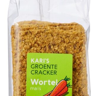 Crackers met wortel en mais, 8 stuks. Kari's Crackers
