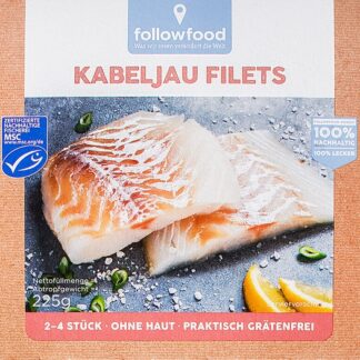 Kabeljauwfilets, 225 gram. Followfood
