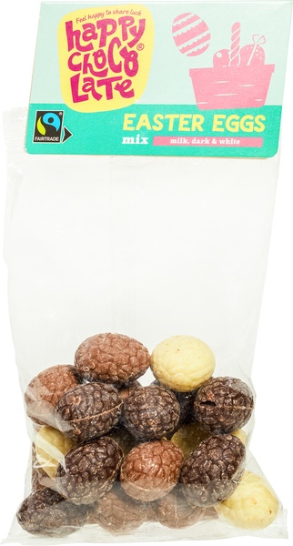 Paaseieren mix praliné, 150 gram. Happy Chocolate