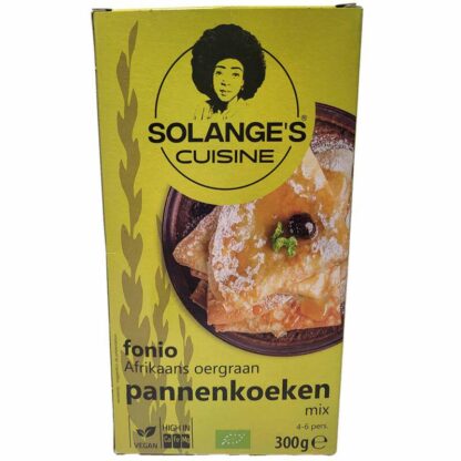 Fonio pannenkoekmix, 300 gram. Solange's Cuisine