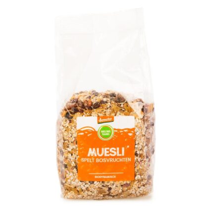 Muesli spelt met bosvruchten, 500 gram. Nieuwe Band