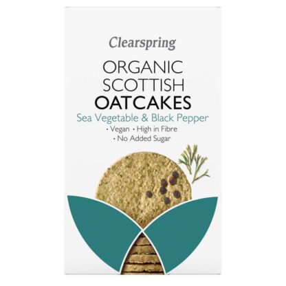 Havercrackers zeewier peper, 200 gram. Clearspring