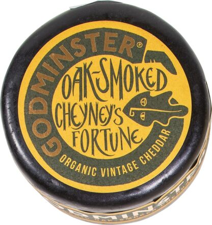 Cheddar oak smoked, cheyney's fortune, 200 gram. Godminster