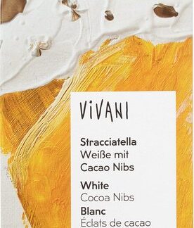 Witte chocolade stracciatella, 80 gram. Vivani