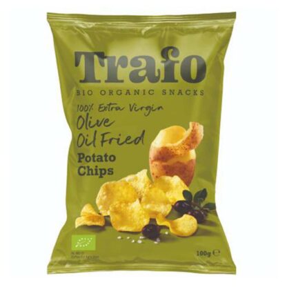 Chips aardappel , gebakken in olijfolie., 100 gram
