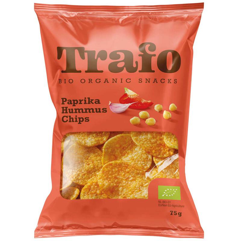 Kikkererwtenchips paprika, 75 gram. Trafo