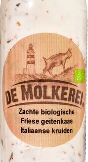 Geitenkaas rolletje met Italiaanse kruiden, 120 gram. De Molkerei