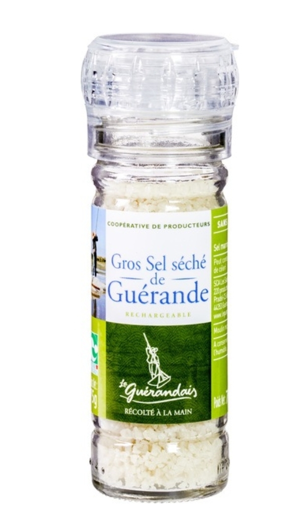 Keltisch zeezout grof met molentje 75 gram. Le Guérandais