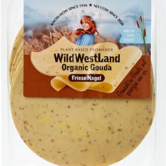 PLantaardige kaasplakjes, komijn en kruidnagel. 140 gram. WildWestLand