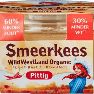 Smeerkees plantaardige smeerkaas, pittig, 170 gram. WildWestLand
